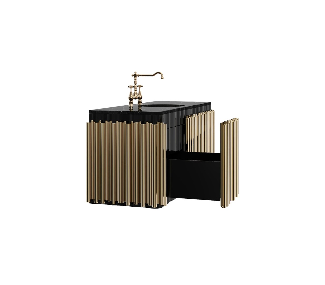 Bathroom cabinet Boca Do Lobo Symphony Suspension в интерьере