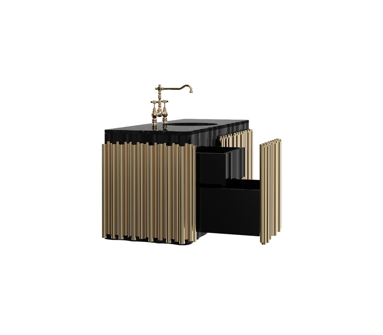 Bathroom cabinet Boca Do Lobo Symphony Suspension в интерьере