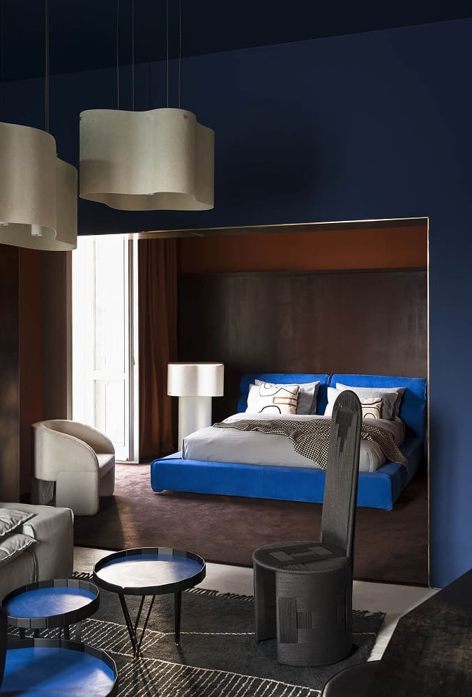 Bed Baxter Miami Soft в интерьере