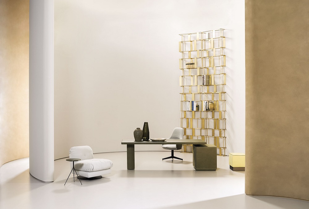 Desk Baxter Verba Volant Slim Leather в интерьере