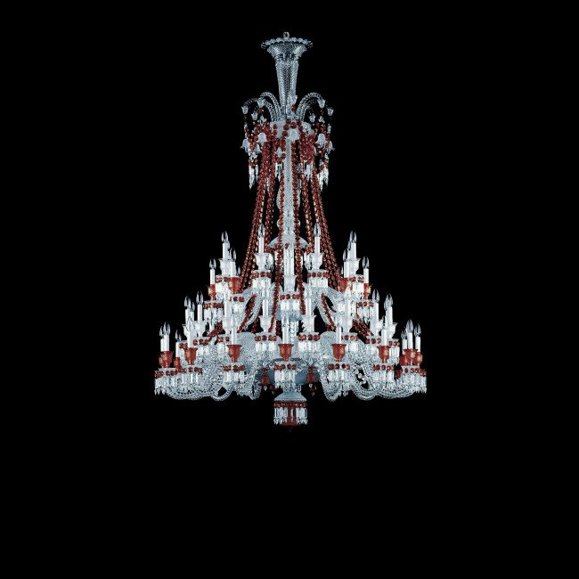 Chandelier Baccarat Zenith Red 12L 2807430 в интерьере