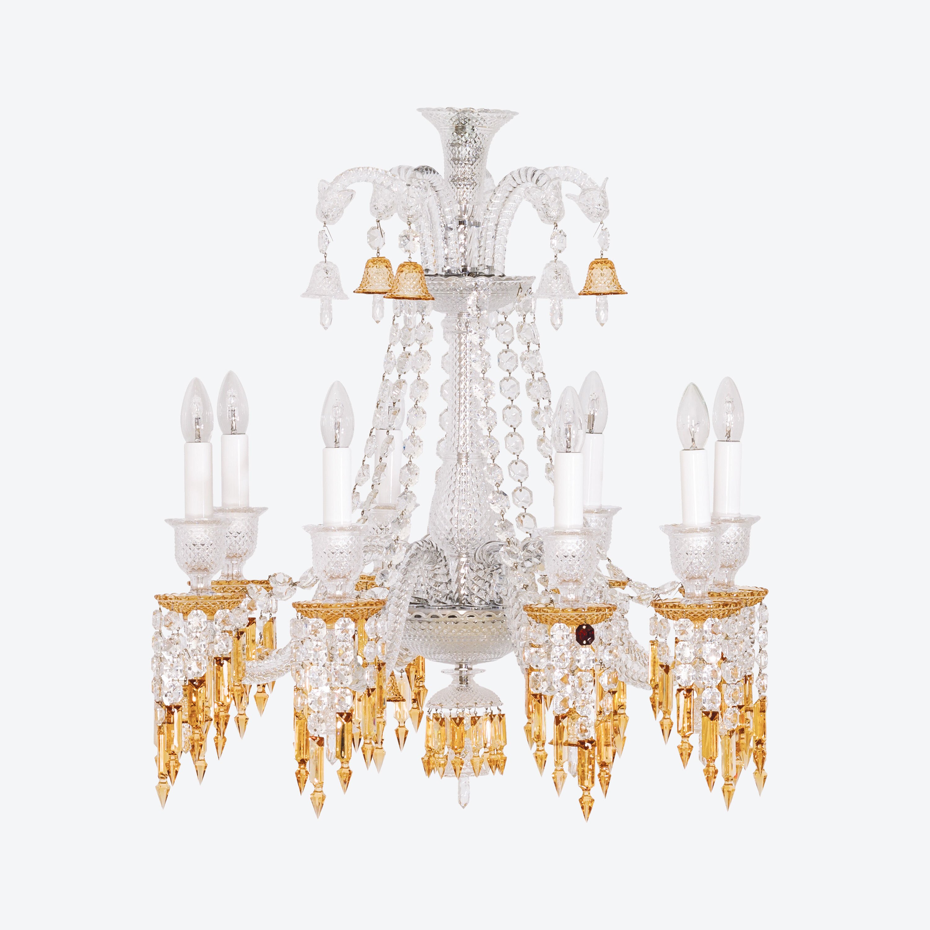 Chandelier Baccarat Zenith Charleston 12L 2809412 в интерьере