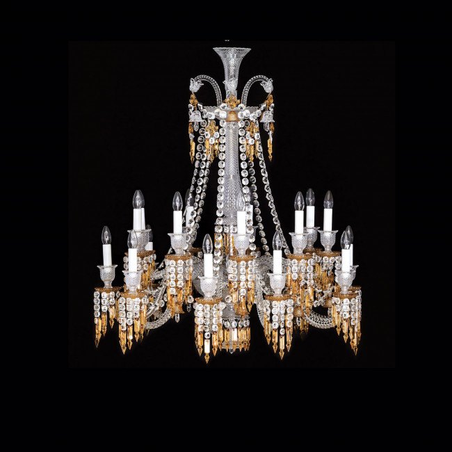 Chandelier Baccarat Zenith Charleston 12L 2809412 в интерьере