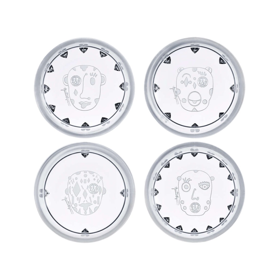 Glass Baccarat Harcourt Faunacrystopolis, 4шт в интерьере