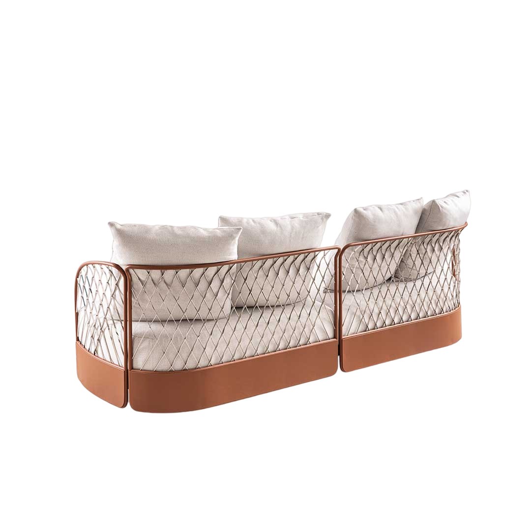 Outdoor sofa Bentley Solstice, natural wood в интерьере