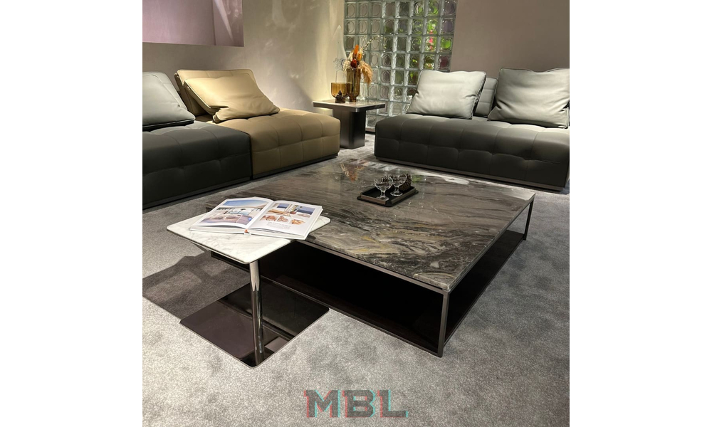 Coffee table Minotti 1200х1200х280, natural marble