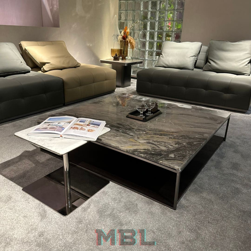 Coffee table Minotti 1200х1200х280, natural marble