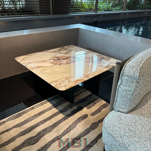 Corner table, natural marble