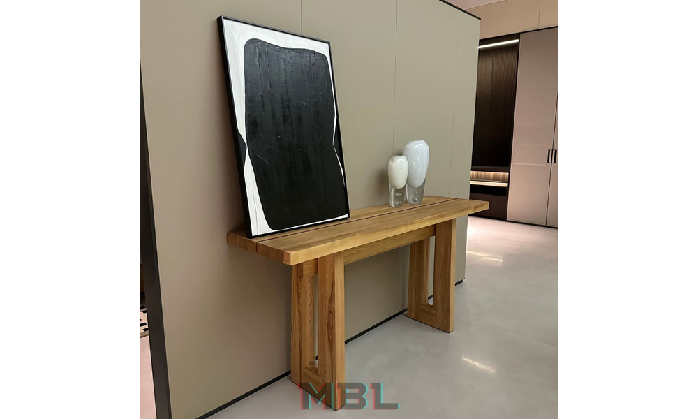Console Minotti, natural wood