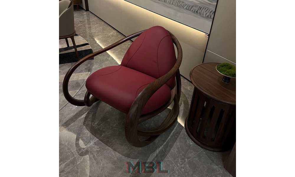 Armchair, natural walnut