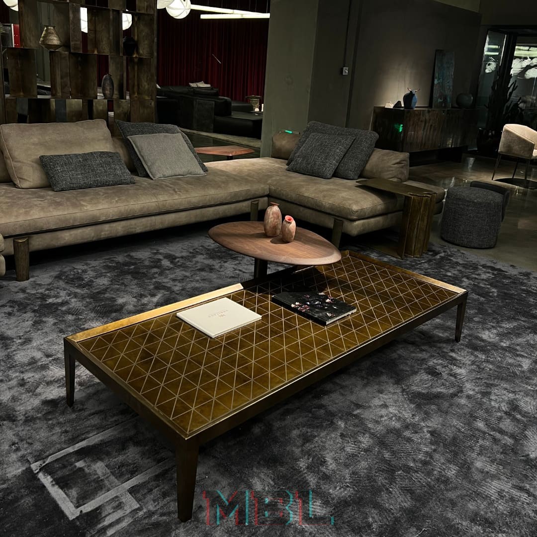 Henge Sofa 1300/1600, suede в интерьере