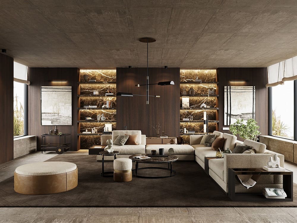 Pouffe Laskasas Edson в интерьере