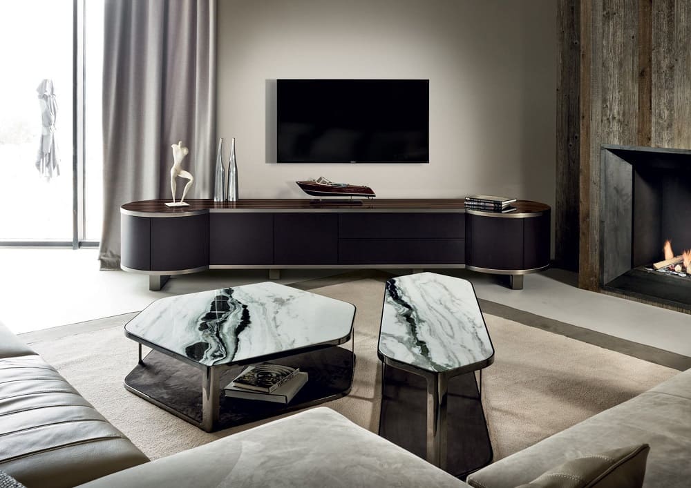 TV cabinet Longhi Courbet в интерьере