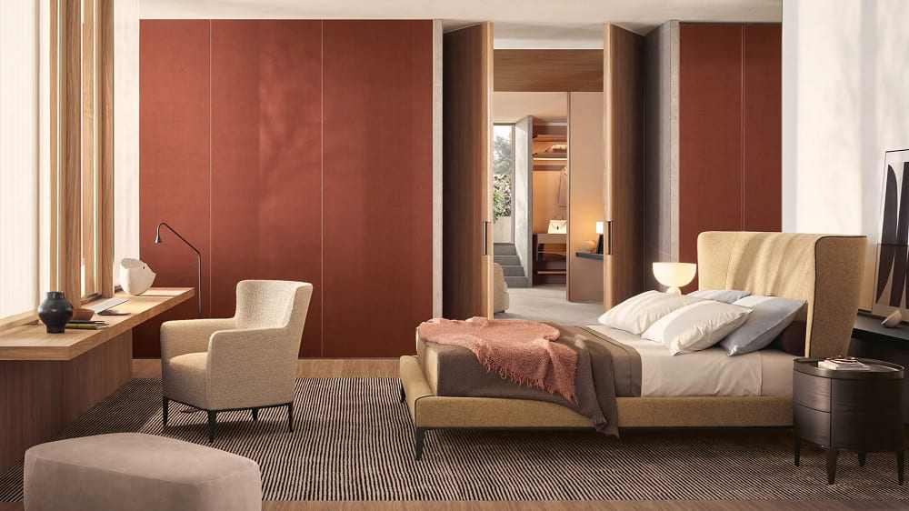 Poliform Gentleman Bed в интерьере