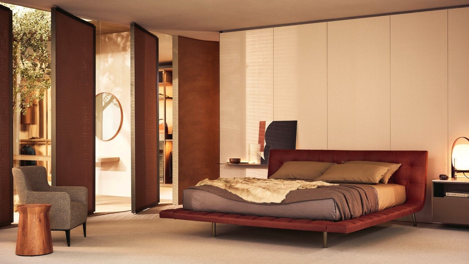 Pouffe Poliform Onda в интерьере