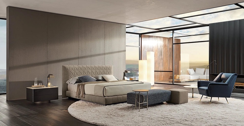 Minotti Curtis Bed в интерьере