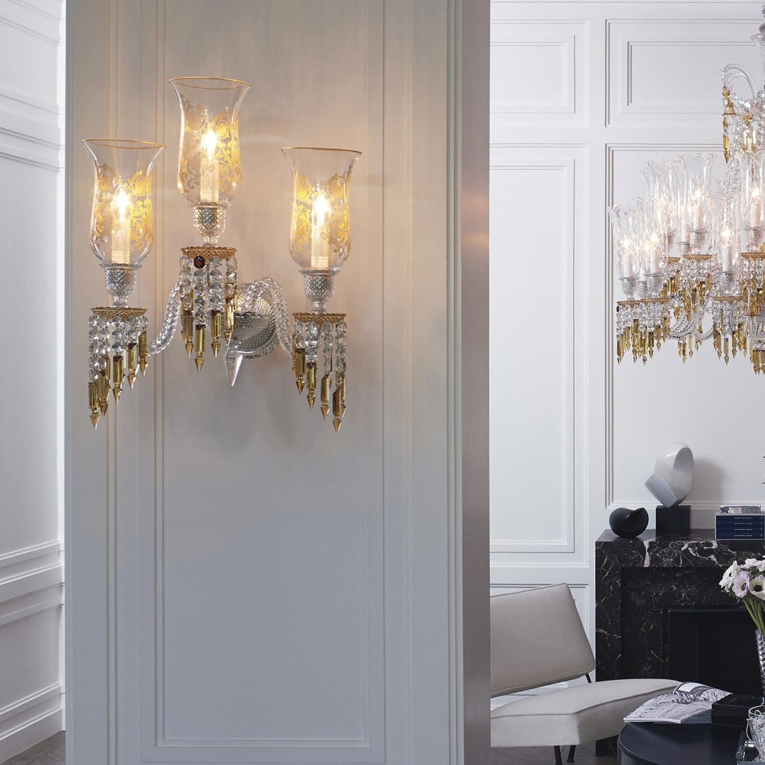 Baccarat Zenith Charleston wall lamp в интерьере