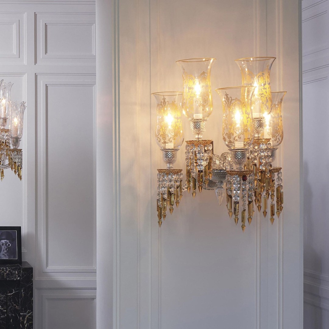Baccarat Zenith Charleston wall lamp в интерьере