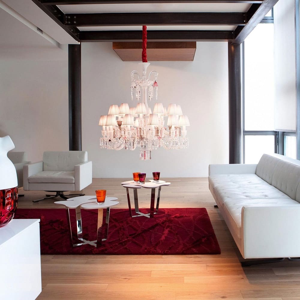 Baccarat Zenith Flou Chandelier в интерьере