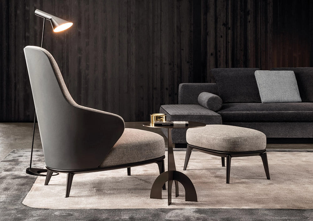 Corner table Minotti Haring в интерьере