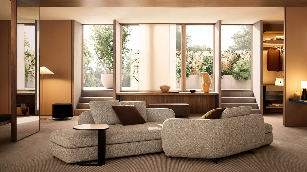 Corner table Poliform Koishi в интерьере