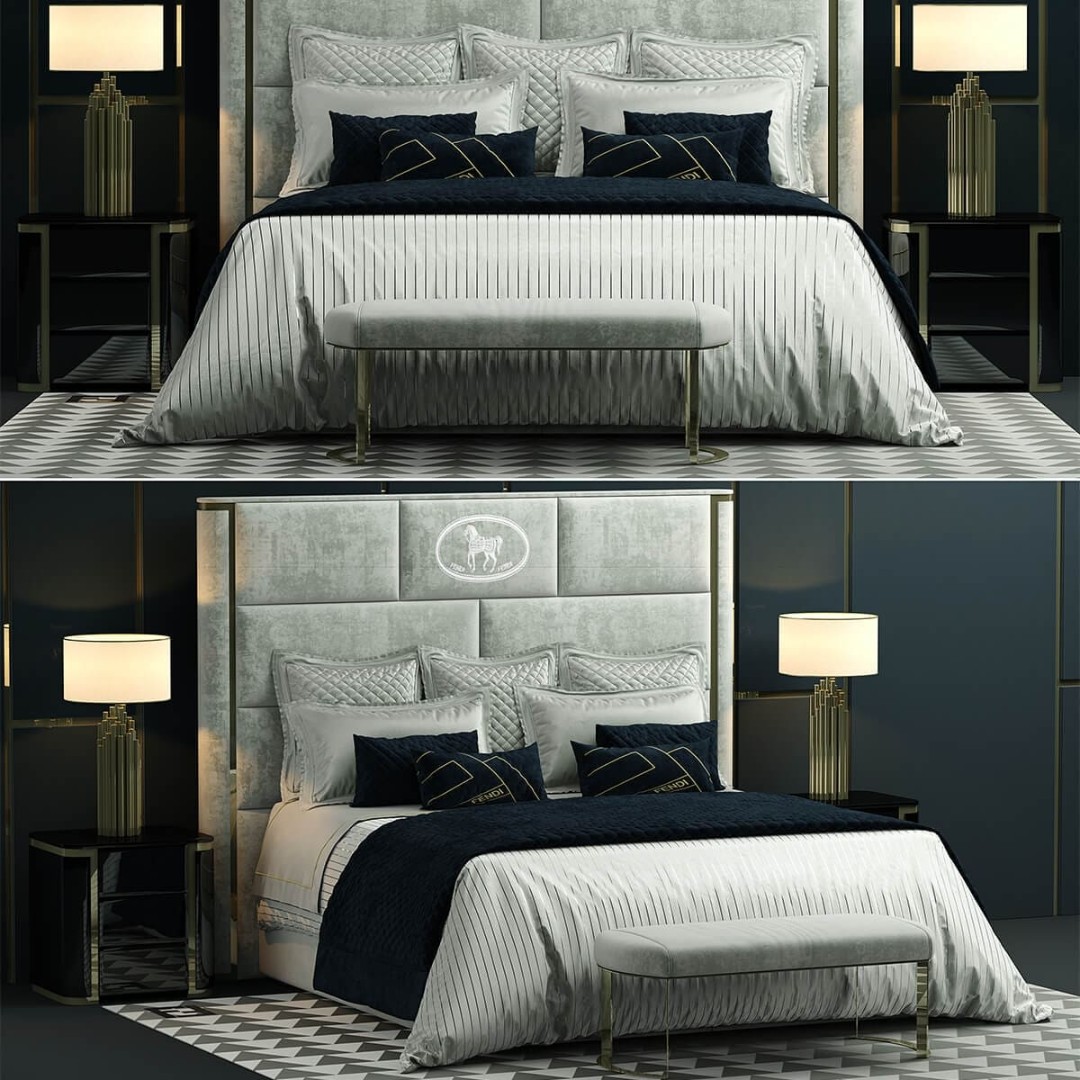 Fendi Montgomery Bed в интерьере