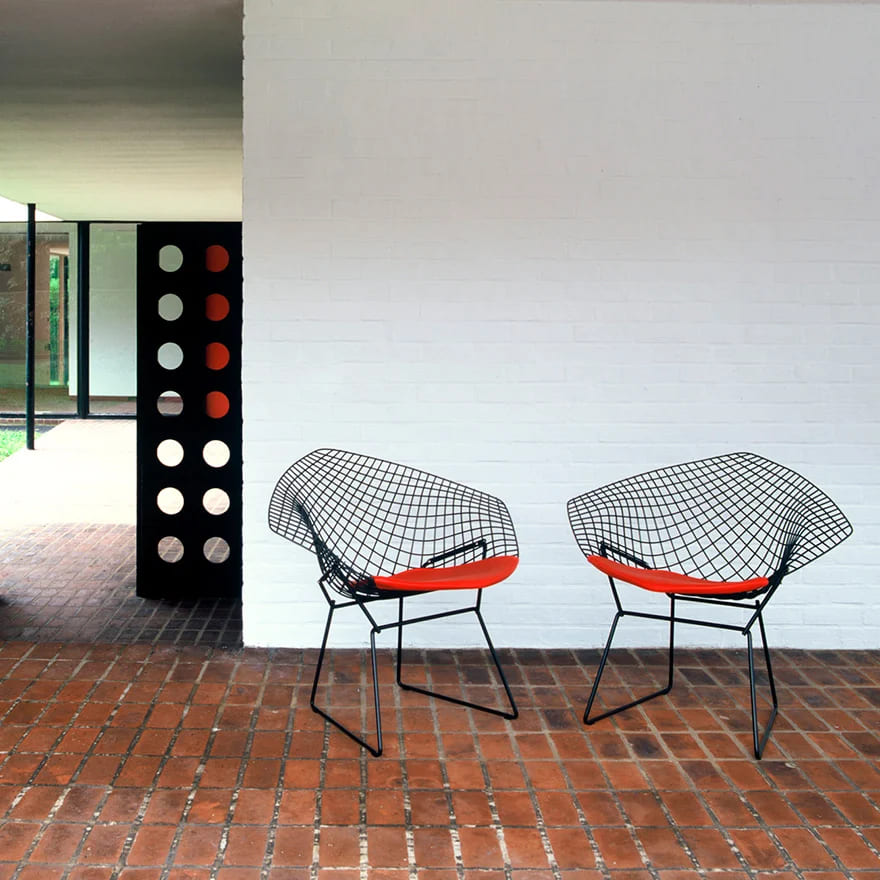 Harry Bertoia Diamond Chair в интерьере
