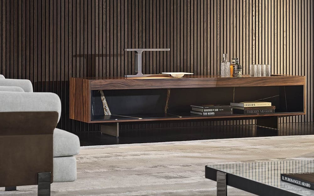 TV cabinet Minotti Boteco в интерьере