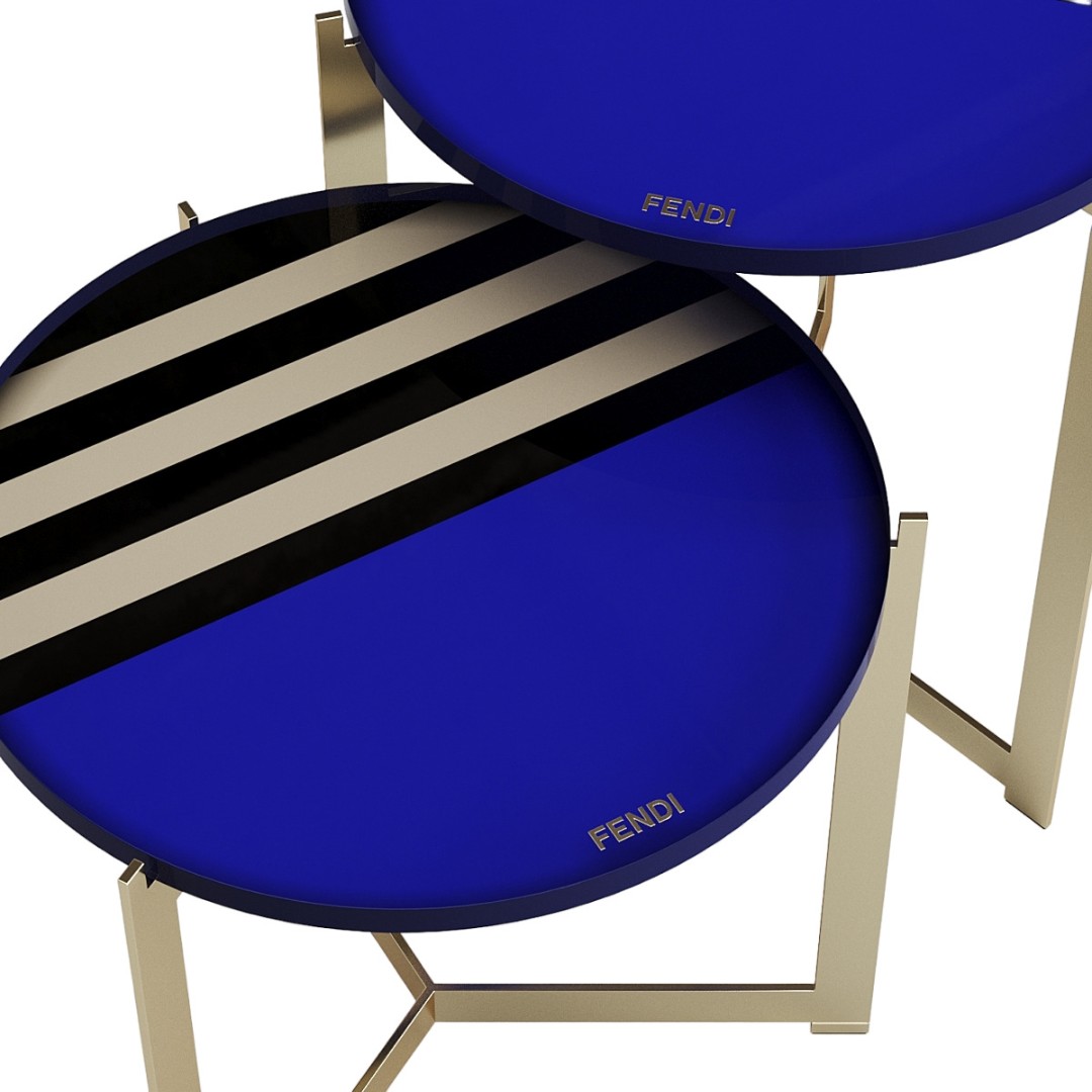 Corner table Fendi Ripple Pequin в интерьере