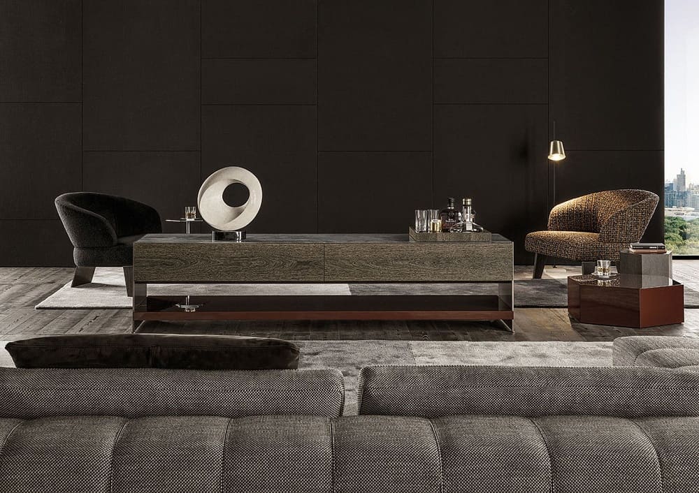 Minotti Carson TV cabinet в интерьере