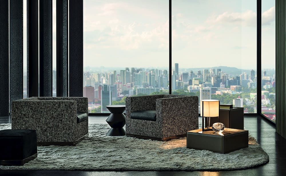 Minotti Suitcase Line Armchair в интерьере