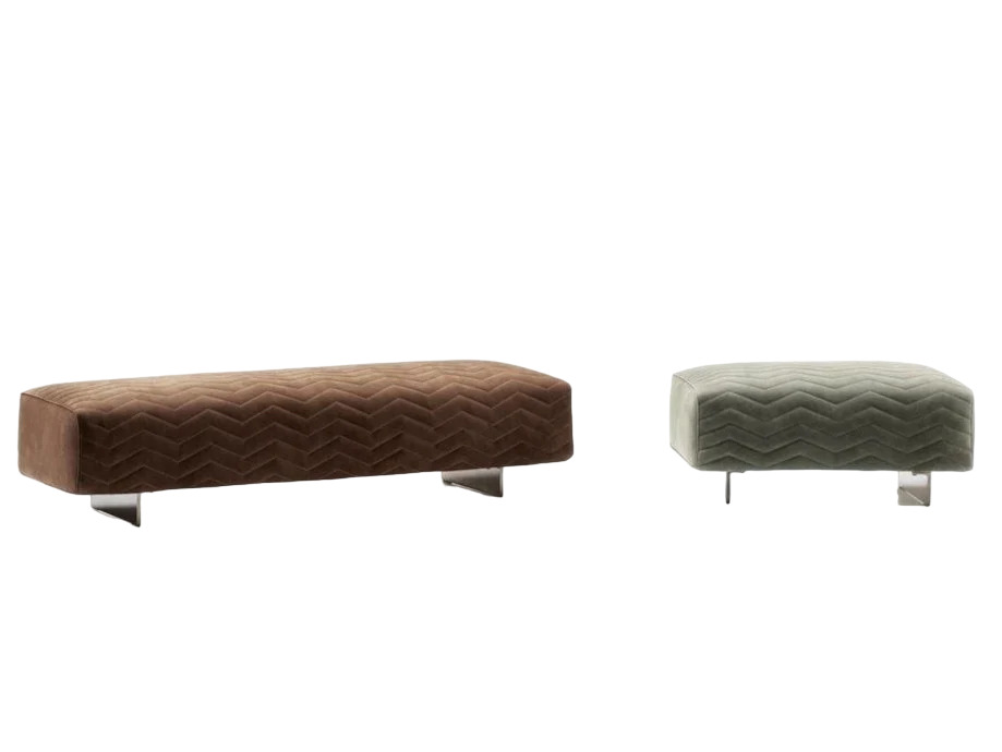 Pouffe Minotti Quincy Chevron в интерьере