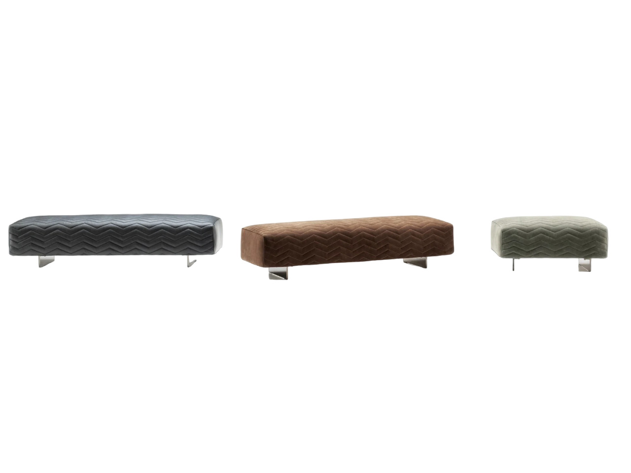 Pouffe Minotti Quincy Chevron в интерьере