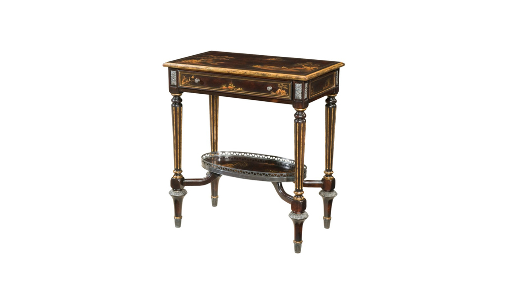 Corner table Theodore Alexander Patterned Chocolate