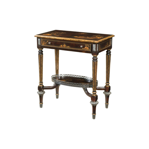 Corner table Theodore Alexander Patterned Chocolate