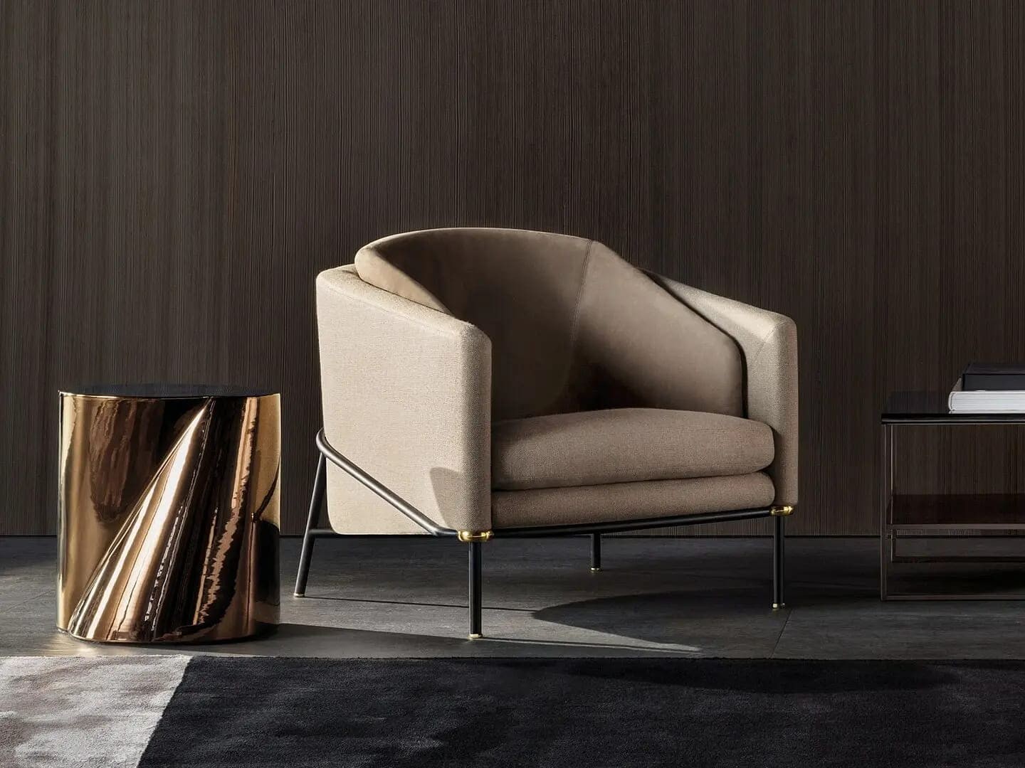 Minotti Fil Noir Armchair в интерьере