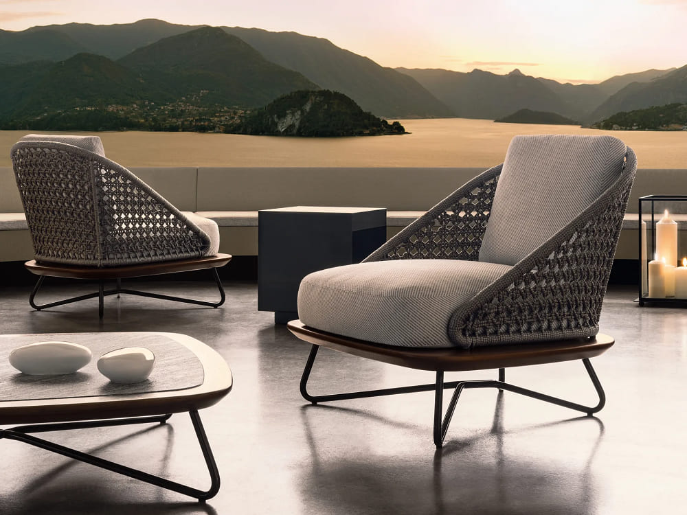 Outdoor armchair Minotti Rivera в интерьере