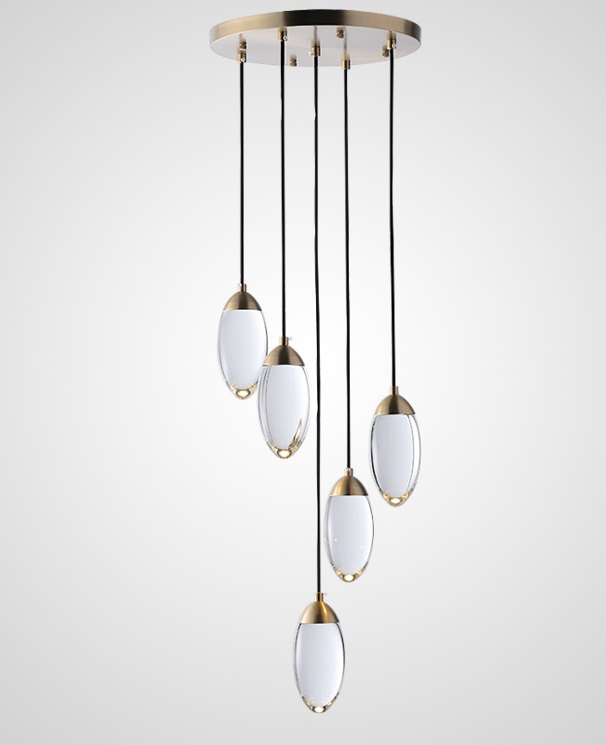 Ochre Celestial Pebble Round Chandelier в интерьере
