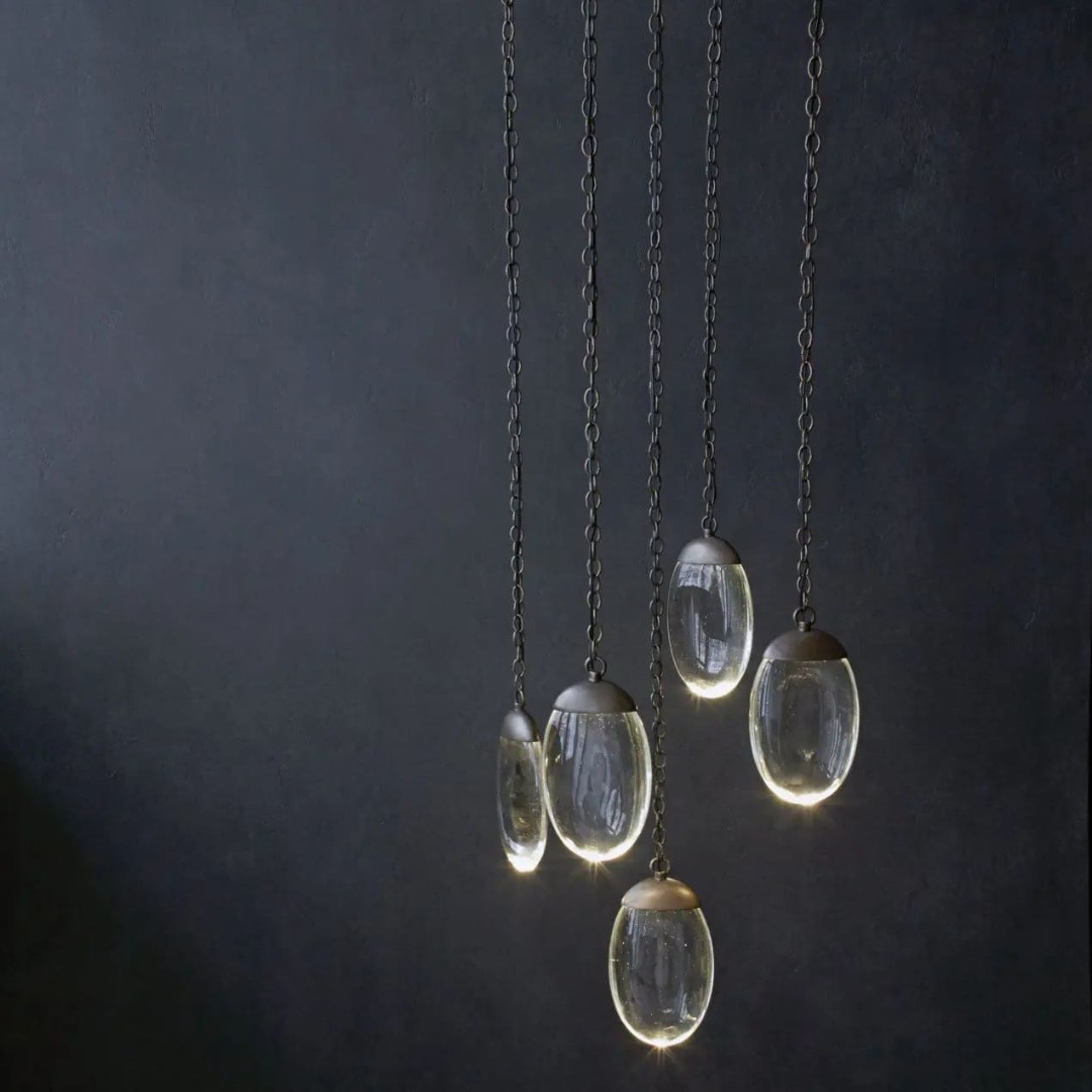 Ochre Celestial Pebble Pendant Light в интерьере